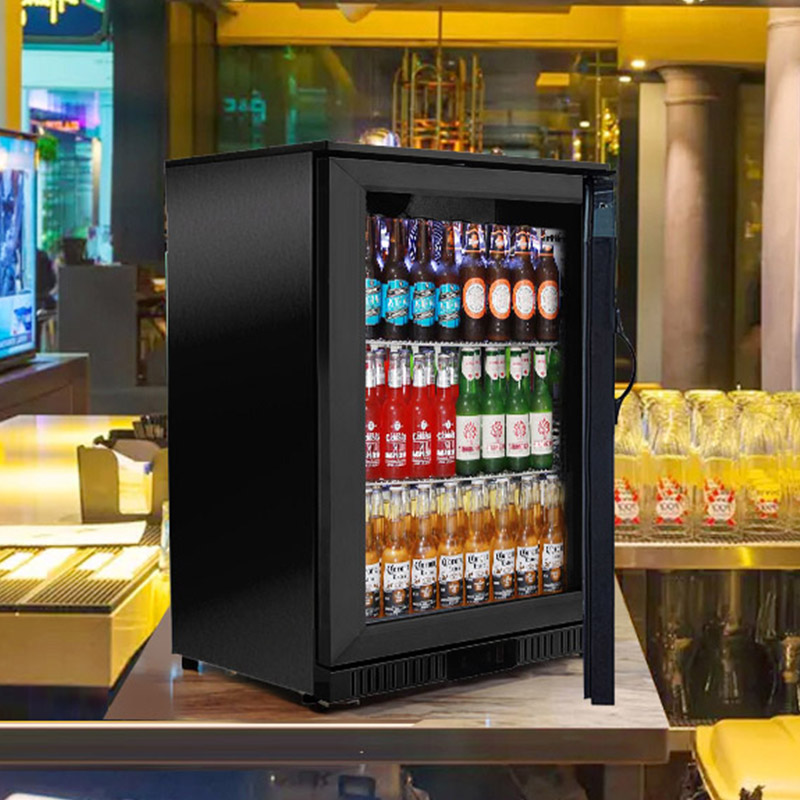 Mini Size Undercounter Sliding Glass Door Compact Back Bar Fridge