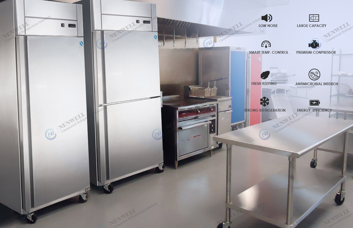 NW-Z06F D06F Commercial Upright Single Or Double Door Stainless Steel Reach-In Fridges And Freezers Price For Sale | factory and manufacturers