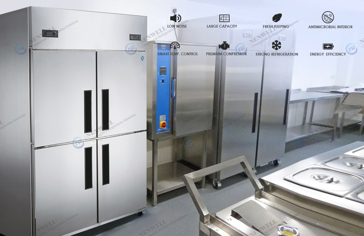 NW-Z10EF D10EF Commercial Catering Upright 2 Or 4 Door Stainless Steel Reach In Freezer And Refrigerator Price For Sale | factory and manufacturers