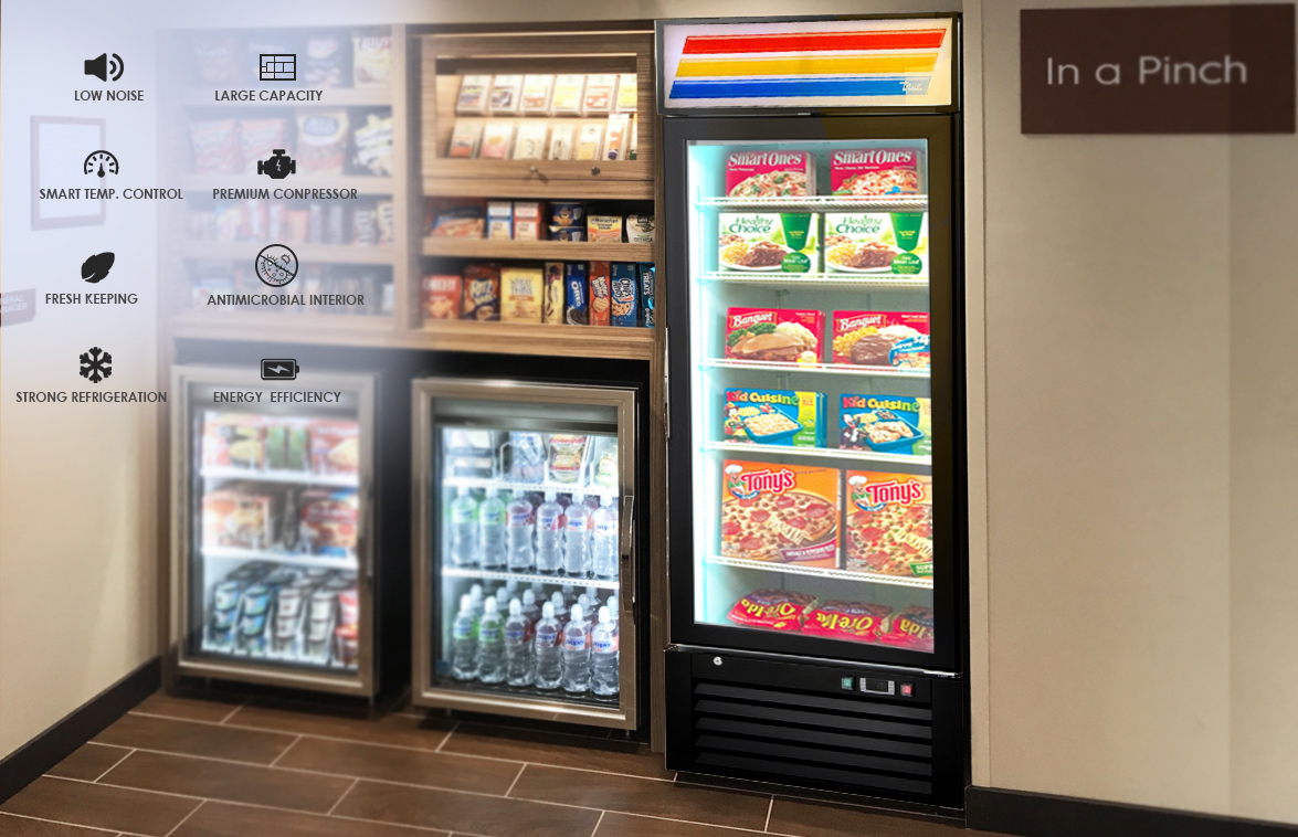 NW-LD430F Commercial Upright Single Glass Door Display Freezer For Restaurants & Other Catering Applications
