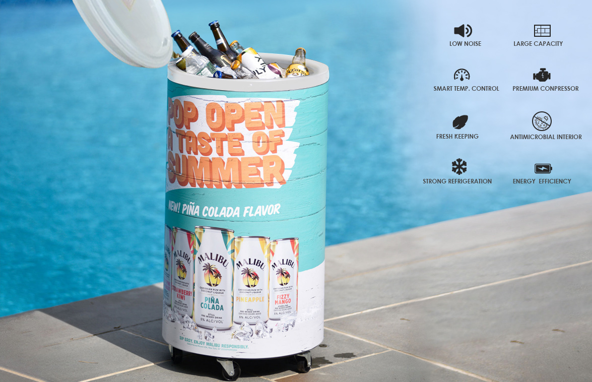 NW-BC40D Commercial Party Drinks Barrel Coolers On Wheels For Parties Price For Sale | factory and manufacturers