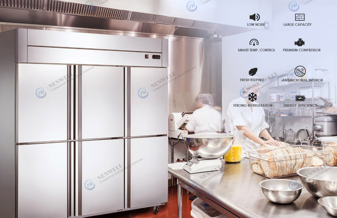 NW-Z16F Z20F D16F D20F Catering Kitchen Upright 3 Or 6 Door Stainless Steel Reach In Chillers And Freezers Price For Sale | factory and manufacturers