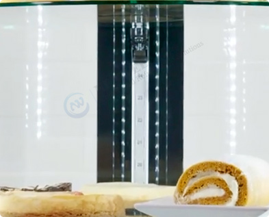 LED Illumination | NW-ARC100R round cake showcase fridge