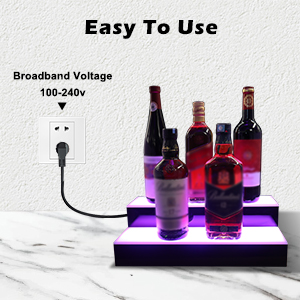 LED Lighted Liquor Bottle Display Shelf