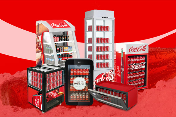 Fridges Pintonan Branded Pikeun Promosi Coca-Cola